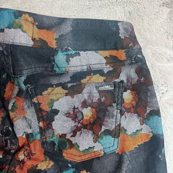 Joseph Ribkoff Pants Womens Size 8 Crop Multicolor Floral Mobwife Stretch Classi - Picture 6 of 11